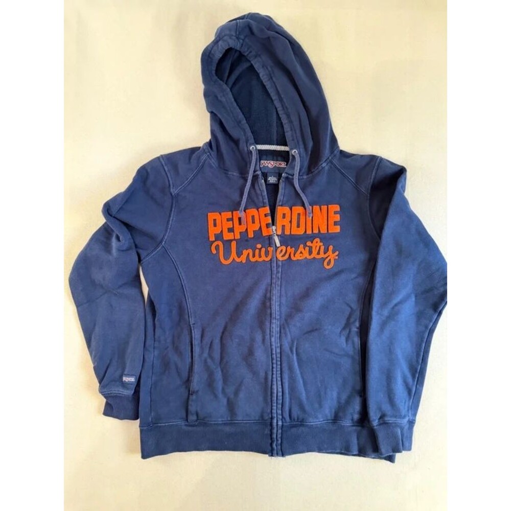 JanSport Pepperdine University Navy Zip Hoodie Size L